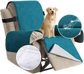 H.VERSAILTEX 100% Waterproof Recliner Chair Covers Large Recliner Cover Non-Slip Dog Chair Cover with Elastic Straps Washable Furniture Protector for Pets, Dogs (Oversized Recliner, Dark Teal)