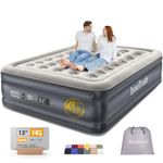 InnoTruth - Queen Air Mattress with Built-in Pump, 18 Inch Raised Inflatable Mattress for Guests and Home, Inflatable Mattresses, Ideal for Home Use and Outdoor Camping