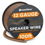 InstallGear 12 Gauge Speaker Wire - 99.9% Oxygen-Free Copper - True Spec and Soft Touch Cable (100-feet)