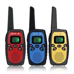 Retevis RT628S Walkie Talkie, Kids Safe Mode Radio, Walkie Talkie 3 Pack, Two Way Radio for Family Games, Camping, Adventure (3 Pcs)