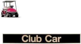 No. 1 accessories Name Plate Emblem- Black/Gold for Club Car DS & Precedent Golf Cart