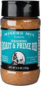 Miners Mix Roast and Prime Rib Herbed Seasoning Dry Rub - Rosemary, Garlic, Black Pepper, Oregano, and Thyme for the Perfect Crust on Beef, Pork, Lamb or Rotisserie Chicken. Low Salt, No MSG. 5.5 oz