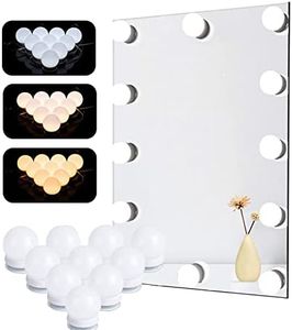 olalunule Led Vanity Lights for Mirror, Hollywood Makeup Light for Vanity with 10 Dimmable Bulbs 3 Color Modes,for Makeup Vanity Table & Bathroom Mirror