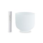 TOPFUND C Note Crystal Singing Bowl Root Chakra 8 inch with Suede Mallet