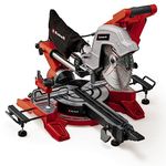 Einhell Dual Bevel Sliding Mitre Saw 2100W, 254mm, Double Bevel Pull Cut Saw, Laser, Dust Extraction, +/-45° Mitre, +/-47° Bevel, Circular Saw with 48T Blade for Cutting Wood and Plastic TE-SM 10L