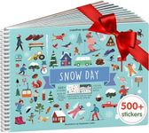 Cupkin Snow Day Sticker Book Activity for Kids, Side by Side Winter Sticker Book, Fun Kid Road Trip Activity, 500+ Kids Stickers + 12 Sticker Scenes and Coloring Book Pages, Kids Crafts for Ages 2-8