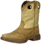 Durango Lil' Big Kid Saddle Western Boot, DBT0118 3.5M