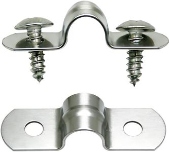 Amanaote Stainless Steel 0.4 Inches Diameter Tube Strap Tension Clip Pipe Clamp(Pack Of 10 Sets)