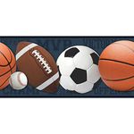 RoomMates Sports Balls Peel and Stick Wallpaper Border | Removable | Kids Room Decor