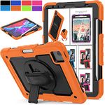 DuraSafe Cases for iPad Air 4th 5th Gen 10.9 inch Rugged Case A2588 A2589 A2591 MM9E3HN/A MM9D3HN/A A2316 MME23HN/A MM9C3HN/A MM9F3HN/A MYFQ2HN/A MYFM2HN/A MYFR2HN/A MYFP2HN/A MM9N3HN/A - Orange