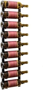 Jagged Ridge Wine Rooms - Premium Wall Mounted Metal Wine Rack - 9 Wine Bottles Holder - Modern Wine Rack, Matte Black - Space Saving for Home, Kitchen, Bar - Designed in Canada by Wine Enthusiasts