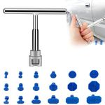 Neyeau Car Dent Removal Kit,Car Dent Puller Kit with T Dent Repair Puller and 18 Gasket Suction Cup,Paintless Dent Remover Tool for Car,Car Dent Remover,Small Dent Puller for Automobiles (Blue)