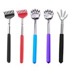 5-Pack Telescopic Back Scratchers/Hand Massager with Soft Handles