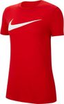 NIKE CW6967-657 W NK DF PARK20 SS TEE HBR T-Shirt Women's University RED/White Size M