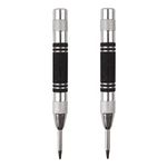 CBRIGHT Automatic Centre Punch for Metal,5 Inch Spring Loaded Centre Punch,Adjustable Tension Hole Punch,Hole Marker Tool for Machinists,Carpenters,DIY(2 Pack)