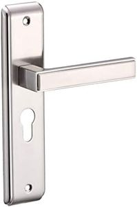 Dorset Kaira Mortise Door Lock for Main Doors | 60 mm Key & Knob Cylinder Lock| Door Lock Handle Set for Home, 5 Year Warranty, Silver | HLKAIASC