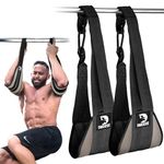 DMoose Fitness Hanging Ab Straps for Pull Up Bar & Core Strength Training - Thick Padded Arm Strap for Ab Swing with 2 Rust-Resistant Carabiners - Pull Up Straps for Ab Workouts at Home and Gym