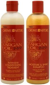 CREME OF NATURE Argan Oil Moisture Shine Shampoo & Intensive Treatment Set by CREME OF NATURE [Beauty]