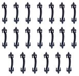 Adonai Hardware Antique Iron Door and Cabinet Pull (7.1 Inch x 20 Pack, Abda, Black Powder Coated)