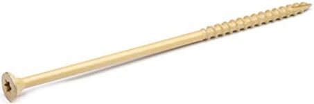 Deck Screws, Exterior Wood Screws #10 x 5 Inch 50 Pcs, Carbon Steel Star Drive and Coarse Threads, Anti-Corrosion, Tan Coated Screws for Decks, Fences and Other Outdoor Use | by IMSCREWS