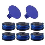 KST 120X Replacement Trimmer Spool Line 0.065" 20FT, Compatibile with Kobalt KST 120X-06 Weed Eater String Trimmer, 8Pack (6 Spool + 2 Cap)