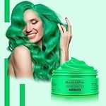 HaiolorPro Green Hair Color Wax Temporary Washable, Green Temporary Hair Colour for Kids, Temporary Hair Dye for Parties or Cosplay, Hair Coloring Products No Messy (Green)