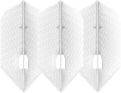 L-style L6d Slim Dimple Champagne Dart Flights - Pearl White