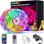 65.6ft Led Lights, Tenmiro 20m Led Lights Strip for Bedroom Smart Music Sync Color Changing LED Strip Lights with App and Remote Control RGB Led Strip, LED Lights for Bedroom Home Party Decoration