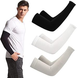 Cooling Arm Sleeves, 3 Pairs UV Sun Protection Cooling Arm Cover for Women Men, Arm Protection for Basketball Golf Cycling Running Driving