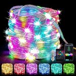 Oreunik Smart App Control Lights,33FT 100LED RGB Fairy Lights for Bedroom,DIY Color&Music Sync String Lights for Bedroom Hanging Fairy Lights,Party,Wedding,Birthday,Christmas Decoration