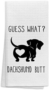 OHSUL Guess What Dachshund Butt Highly Absorbent Kitchen Towels Dish Towels Dish Cloth,Cute Dachshund Butt Hand Towels Tea Towel for Bathroom Kitchen Decor,Dog Lovers Girls Women Gifts