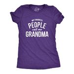 Womens My Favorite People Call Me Grandma T Shirt Funny Mothers Day Tee Ladies Funny Womens T Shirts Mother's Day T Shirt for Women Funny Grandma T Shirt Purple L