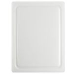 Dexas NSF Approved Poly Cutting Board with Juice Well, 12 x16 x 5/8", White