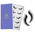 DYSILK Mink Lashes False Eyelashes - Lash Extension Strip Eyelashes 5 Pairs 6D Lashes Fox Eye Mink Eyelashes False Lashes Reusable Fake Eyelashes Mink Wispy Lashes Natural Look | Winged 7mm-17mm