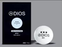 Dios 3 Star ABS Material P40+ Table Tennis Balls | Ping Pong Balls, High-Performance 40+ ABS Tournament Balls - White