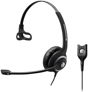 Sennheiser 1000514 Circle SC 230 - Auriculares para teléfono con cancelación de ruido, sobre la cabeza, color negro con plata