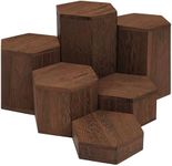 BELLE VOUS 6 Pack Wooden Hexagon Di