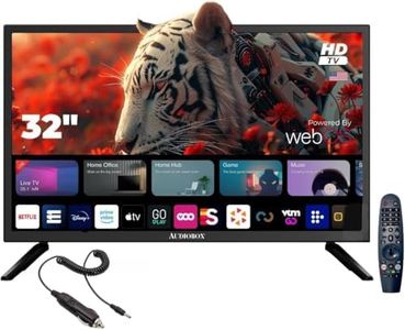 Audiobox 32” Smart LED HDTV – Full HD 1080p, webOS Hub, ThinQ AI, Dual-Band WiFi, Bluetooth, HDMI ARC, AC/DC 12V Compatible RV TV for Camping & Travel