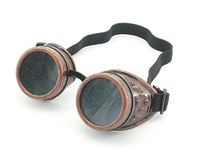 Cyber Goggles Steampunk Welding Goth Cosplay Vintage Goggles Rustic (Copper) by Fundior