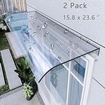 2PC Window Door Wall Frosted Canopy
