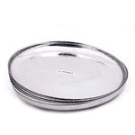 coconut Stainless Steel Hammered Apple Kumcha - Dinner Plates -Set of 6 Pieces - Diamater - 12 Inches