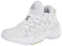 adidas unisex adult D.o.n. Issue 2 Indoor Court Shoe, White/Black/Sky Tint, 9 US