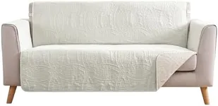 Pamhaven White Loveseat Couch Cover