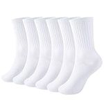 JOCMIC Kids Socks for Boys Girls Half Cushion Socks Toddler School Sports Crew Breathable Socks 3-13 Years