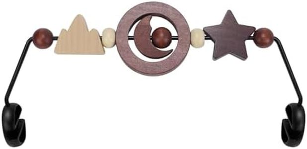 seeykey Bouncer Toy Bar, Wooden Baby Bouncer Toy Bar Compatible with Baby Bjorn Bouncer, 360°Rotating Baby Sensory Toy, Exciting Design for Curious Babies (Natural Wood Color)