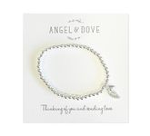 ANGEL & DOVE Silver Angel Wing 'Thinking of You' Remembrance Bracelet - Sympathy Gift with Luxury Bag & Card