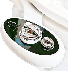 BOSS BIDET Toilet Attachment | Cleans Your Tushy | Warranty - Lifetime | Dual Nozzle | 30 Day Guarantee | Self Cleaning Feature | Sprayer - Luxury Black & White