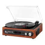 Victrola All-in-1 Bluetooth Record Player with Built in Speakers and 3-Speed Turntable Mahogany (VTA-65-MAH)