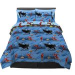 Franco WB The Flash Movie DC Comics Super Soft Comforter and Sheet Set with Sham,7 Piece Full Size, (Official Licensed Product)