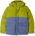 MARMOT Kid's Fordham Down Hoody - 700 Fill Insulated Puffer Jacket with Waterproof, Breathable Shell with Hood, Storm/Cilantro, X-Large